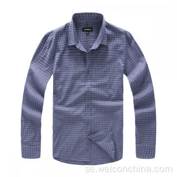 TurnDown Collar Middle Aged Men&#39;s Checkered Shirts